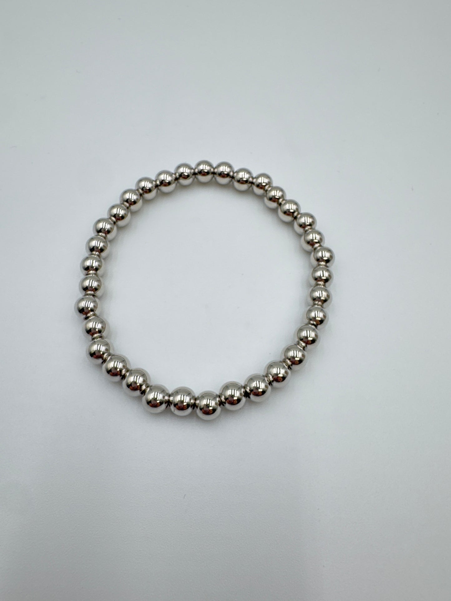 Beaded Bracelet Silver-Large