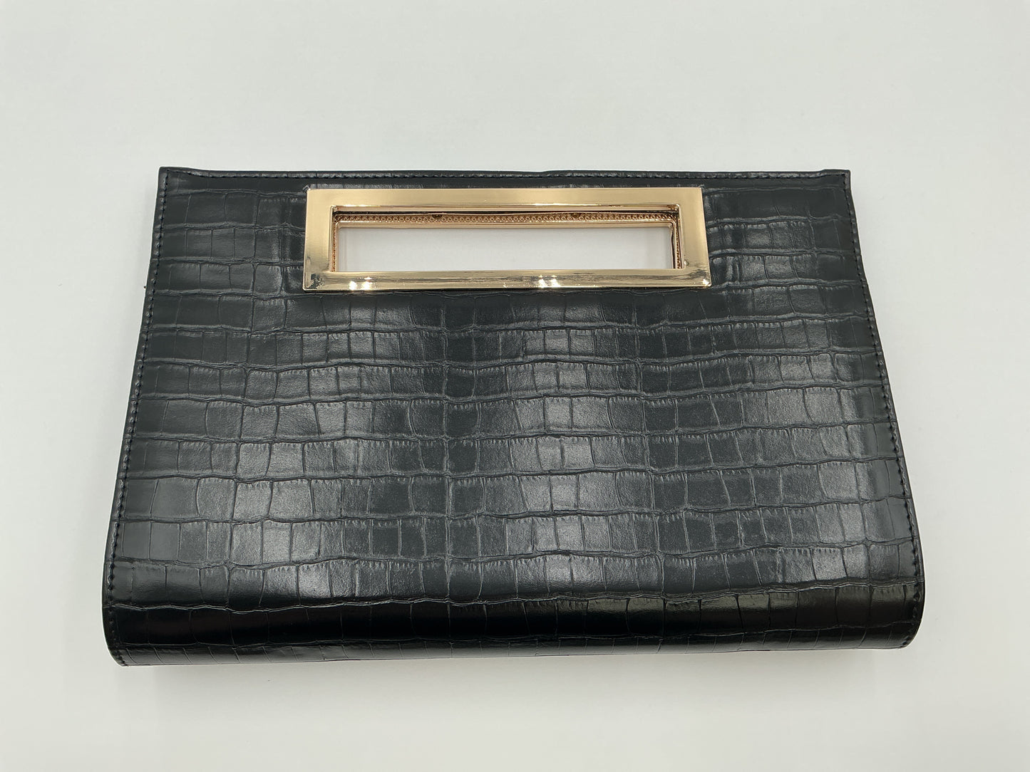Chloe Black Croc Clutch