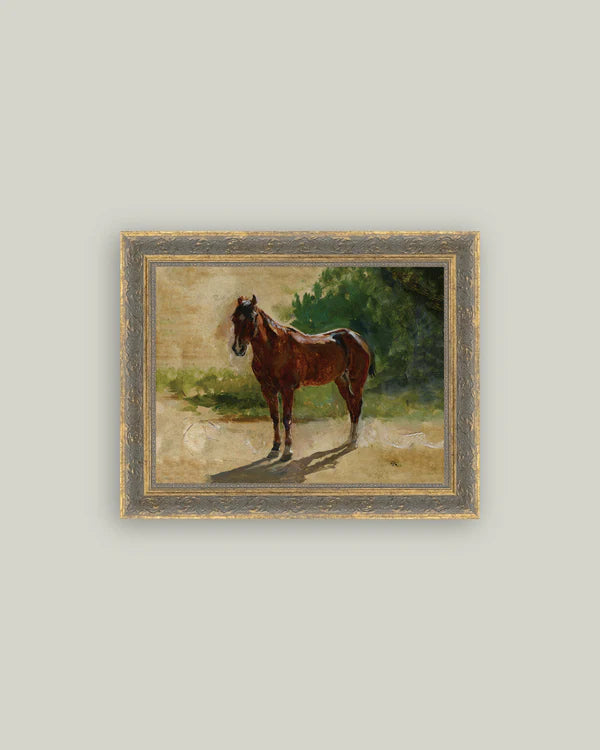 10x8 Brown Horse Study