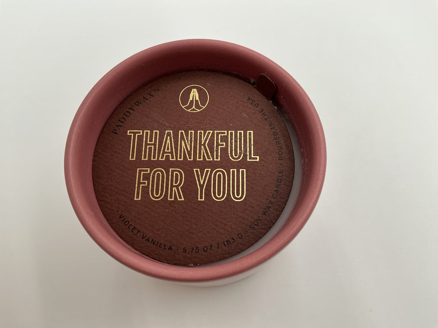 Impressions 5.75 oz Candle - Violet Vanilla "Thankful For You"