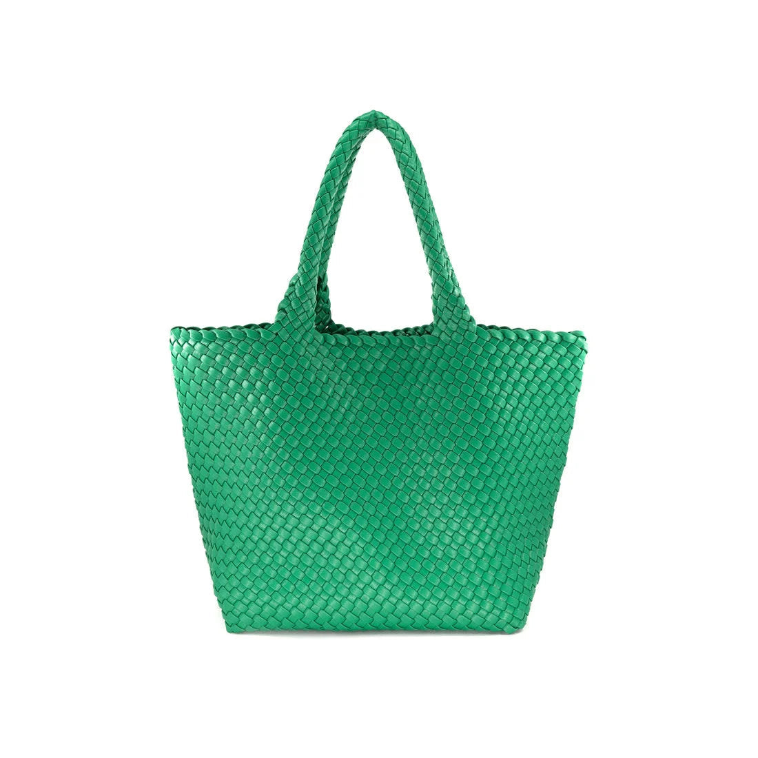 Large Woven Tote Green
