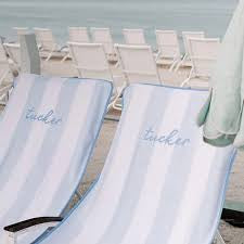 Pool Lounge Cover Blue Stripe