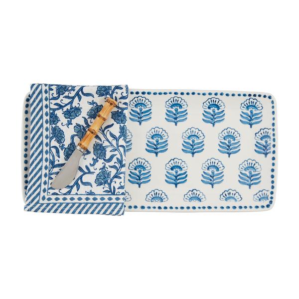 Block Print Tray And Towel