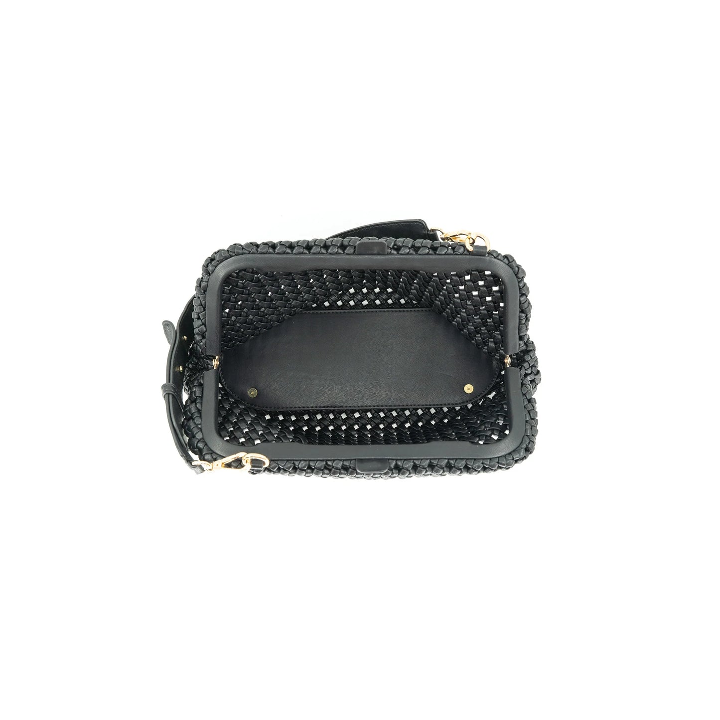 BC Braided Weave Clutch Gold