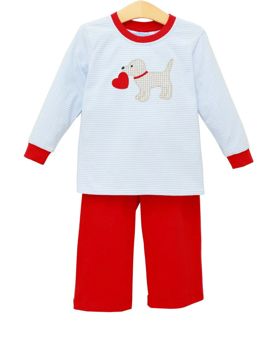 Boys Puppy Love Pants Set