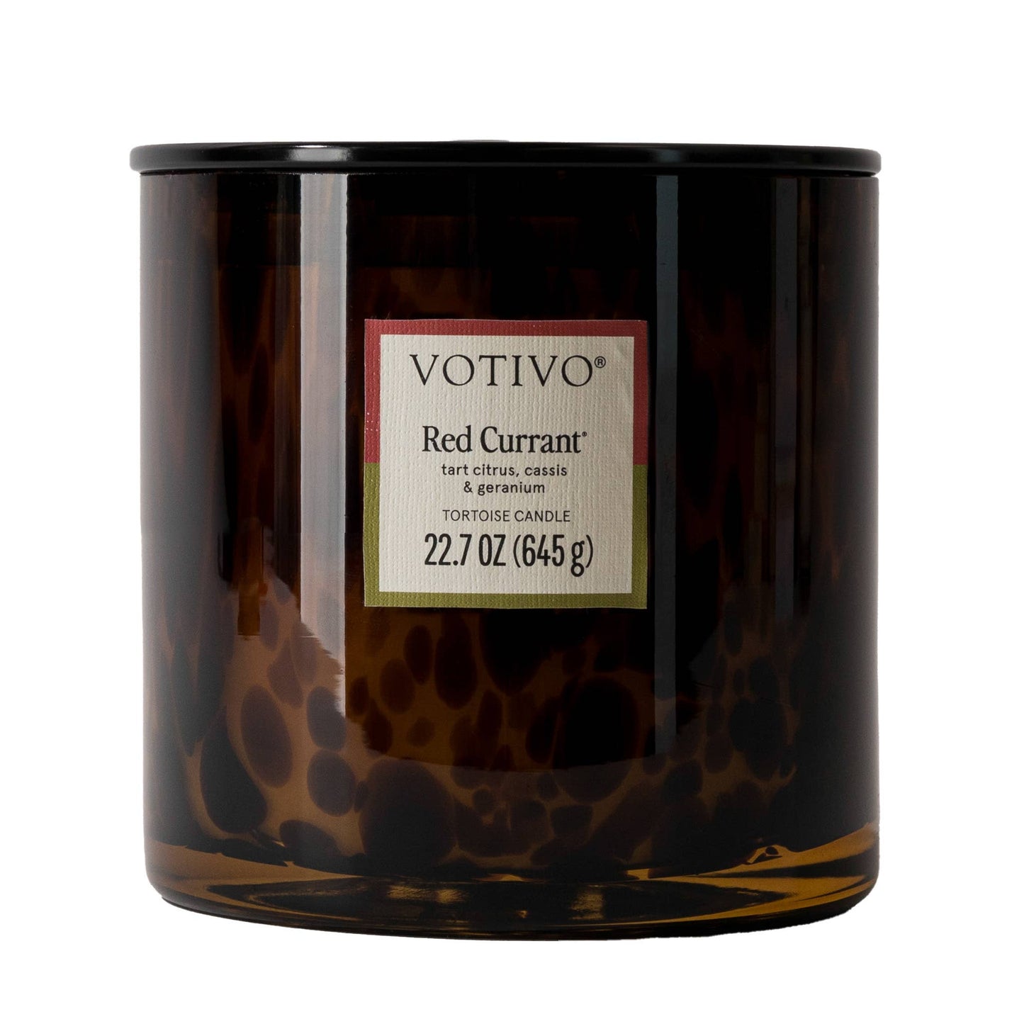 Red Currant Tortoise Candle - Elegant Tortoiseshell Candle 22.7oz