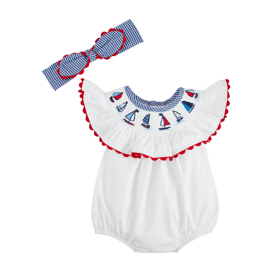 Sailboat Baby Bubble & Headband Set