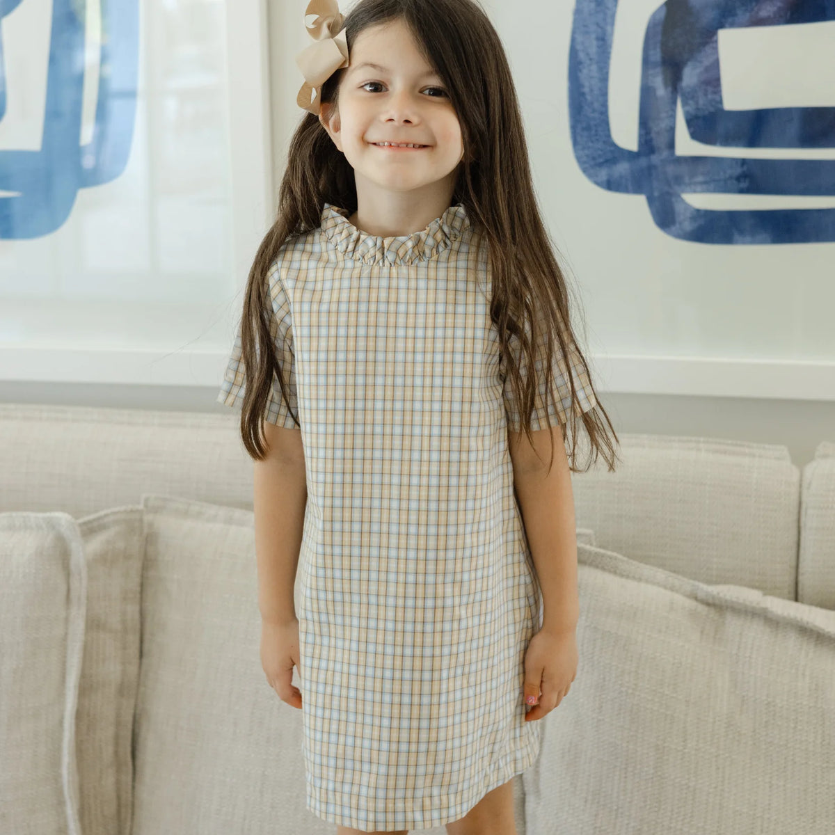 Pecan Plaid A-line Dress