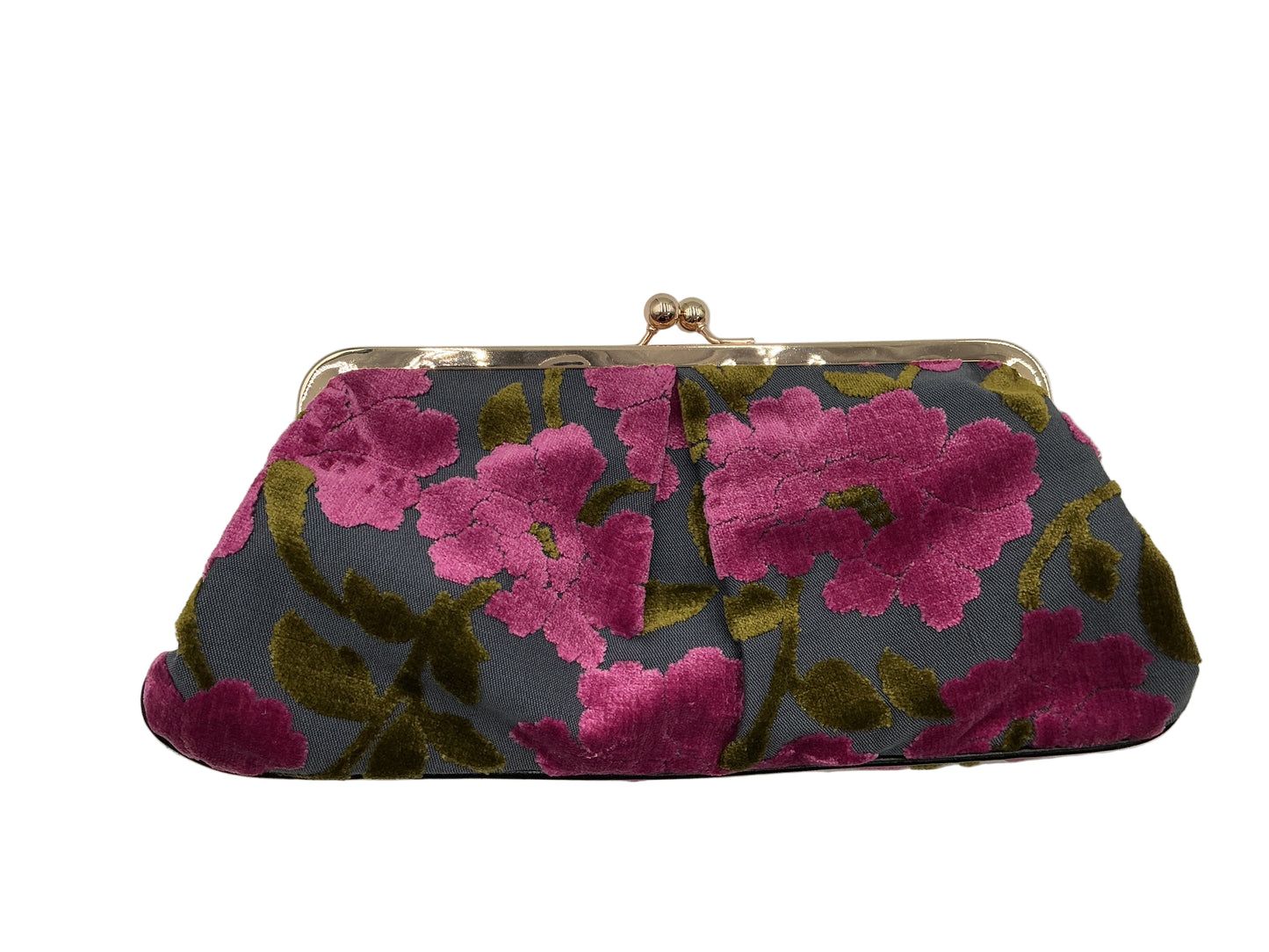 Kate Grey/Pink Peony Clutch