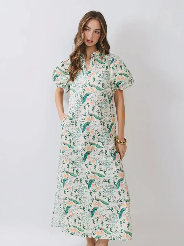 Peacock Midi Dress