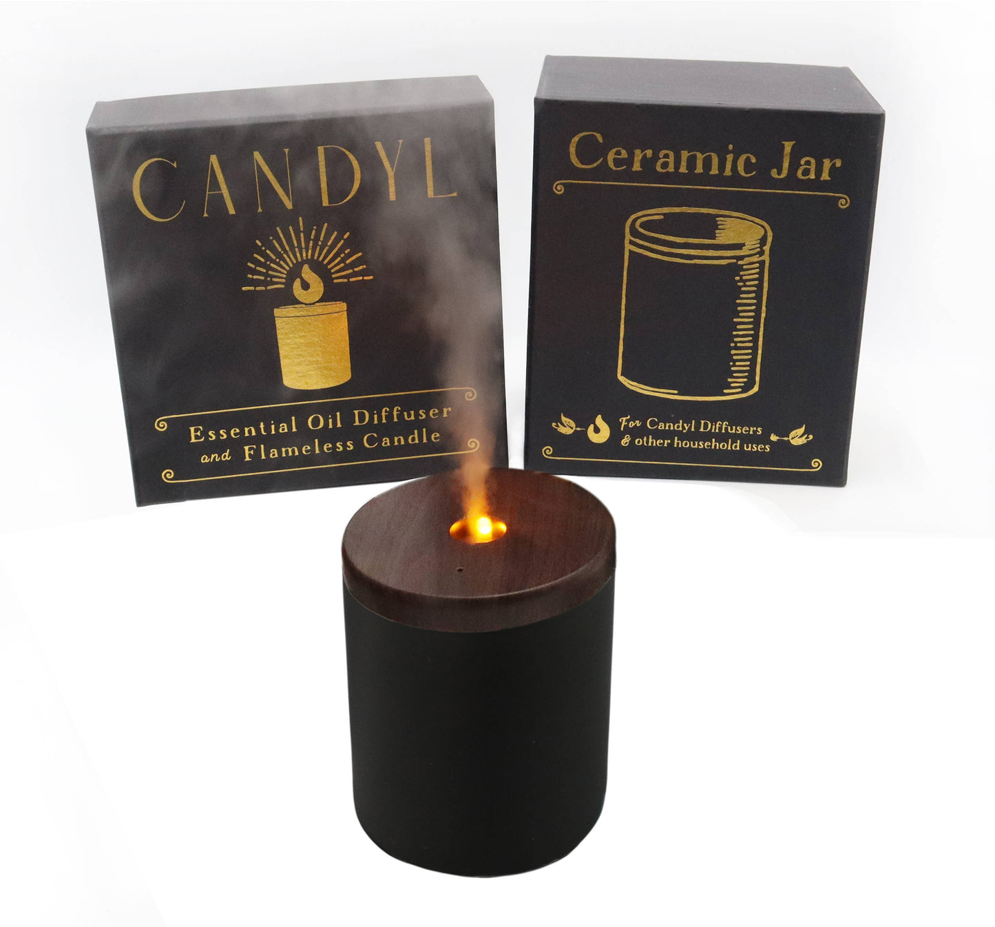 Candyl Essential Oil Diffuser with Candle Light Flame