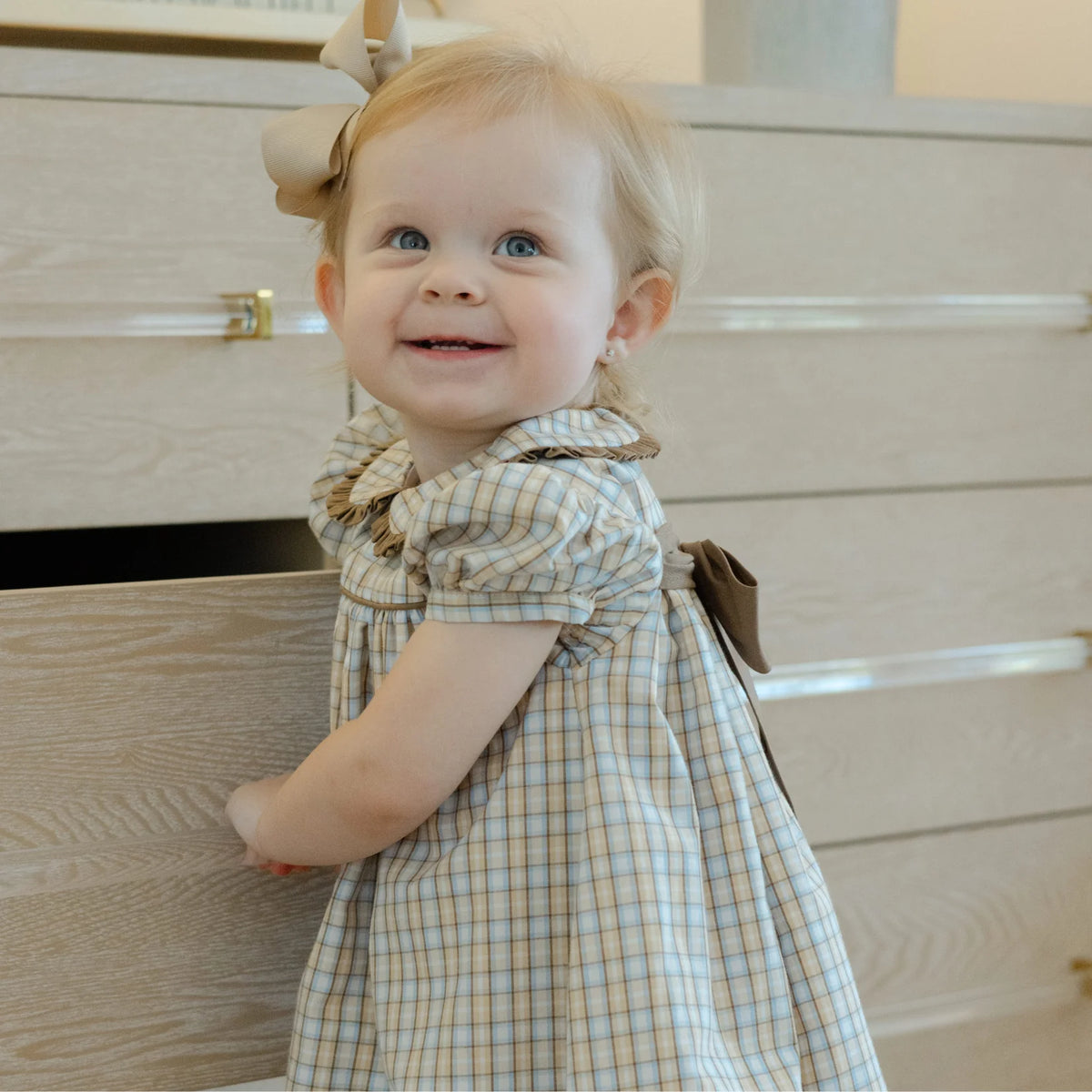 Pecan Plaid Float Dress