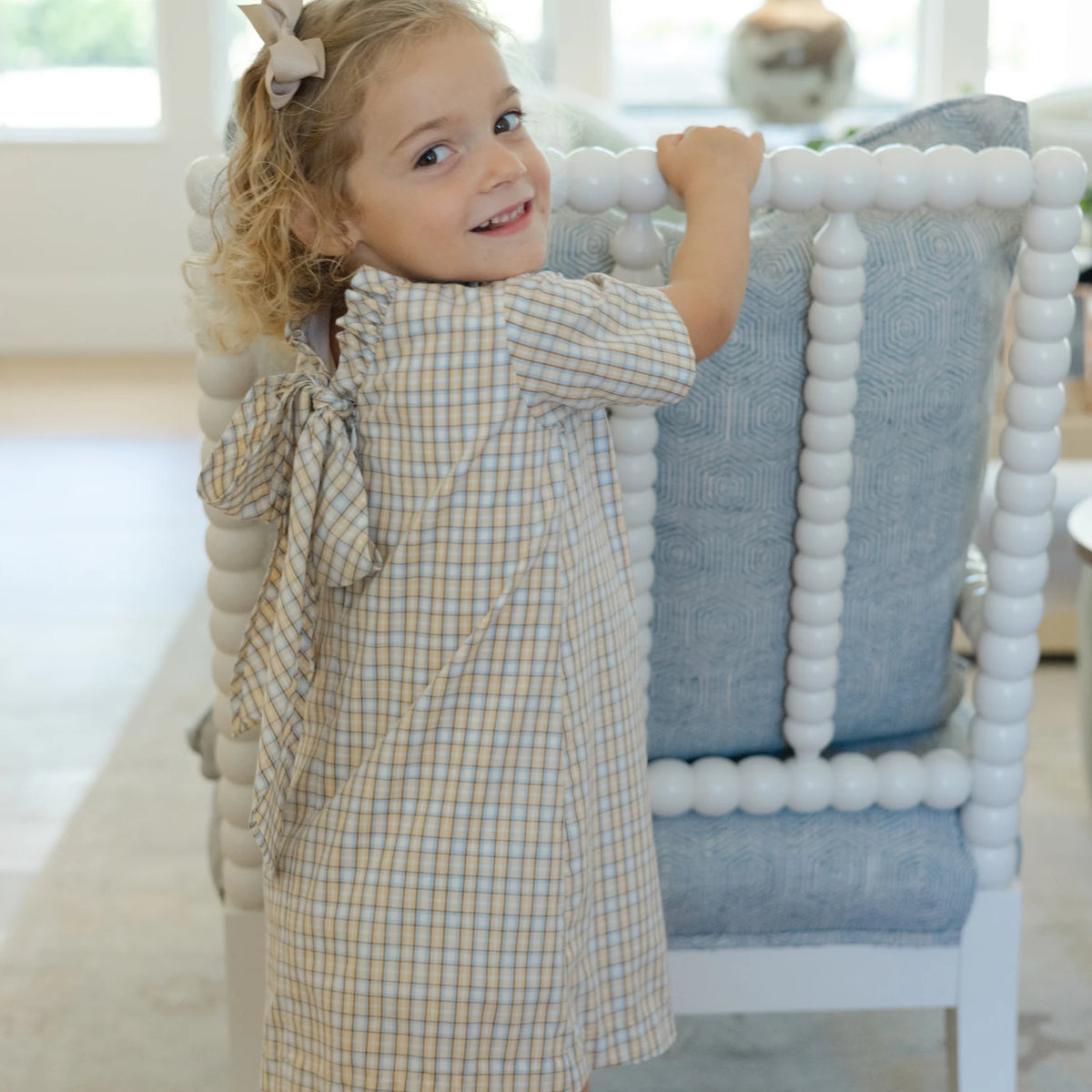 Pecan Plaid A-line Dress