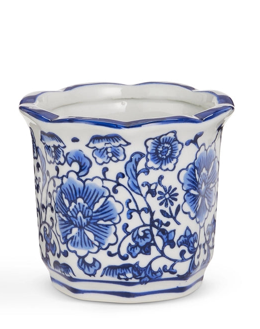 4" Mini Blue and White Pots