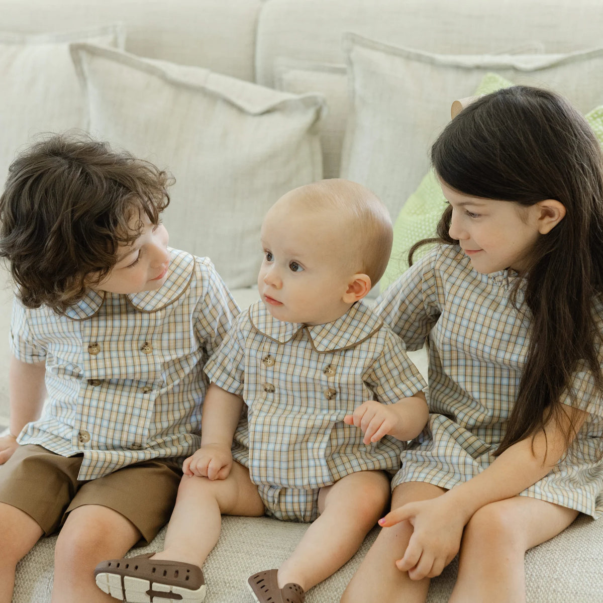 Pecan Plaid Short Set