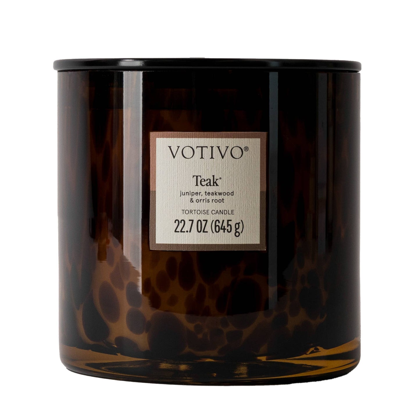 Teak Tortoise Candle - Elegant Tortoiseshell Candle 22.7oz