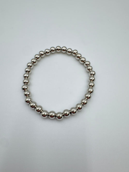 Beaded Bracelet Silver-Large