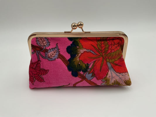 Trixie Coral Hibiscus On Pink Velvet