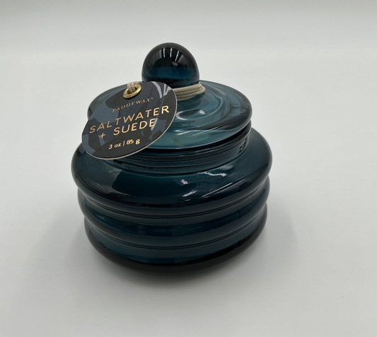 Beam 3oz Glass Candle-Saltwater + Suede