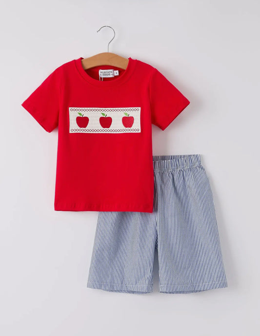 Back to School Apple Short Set