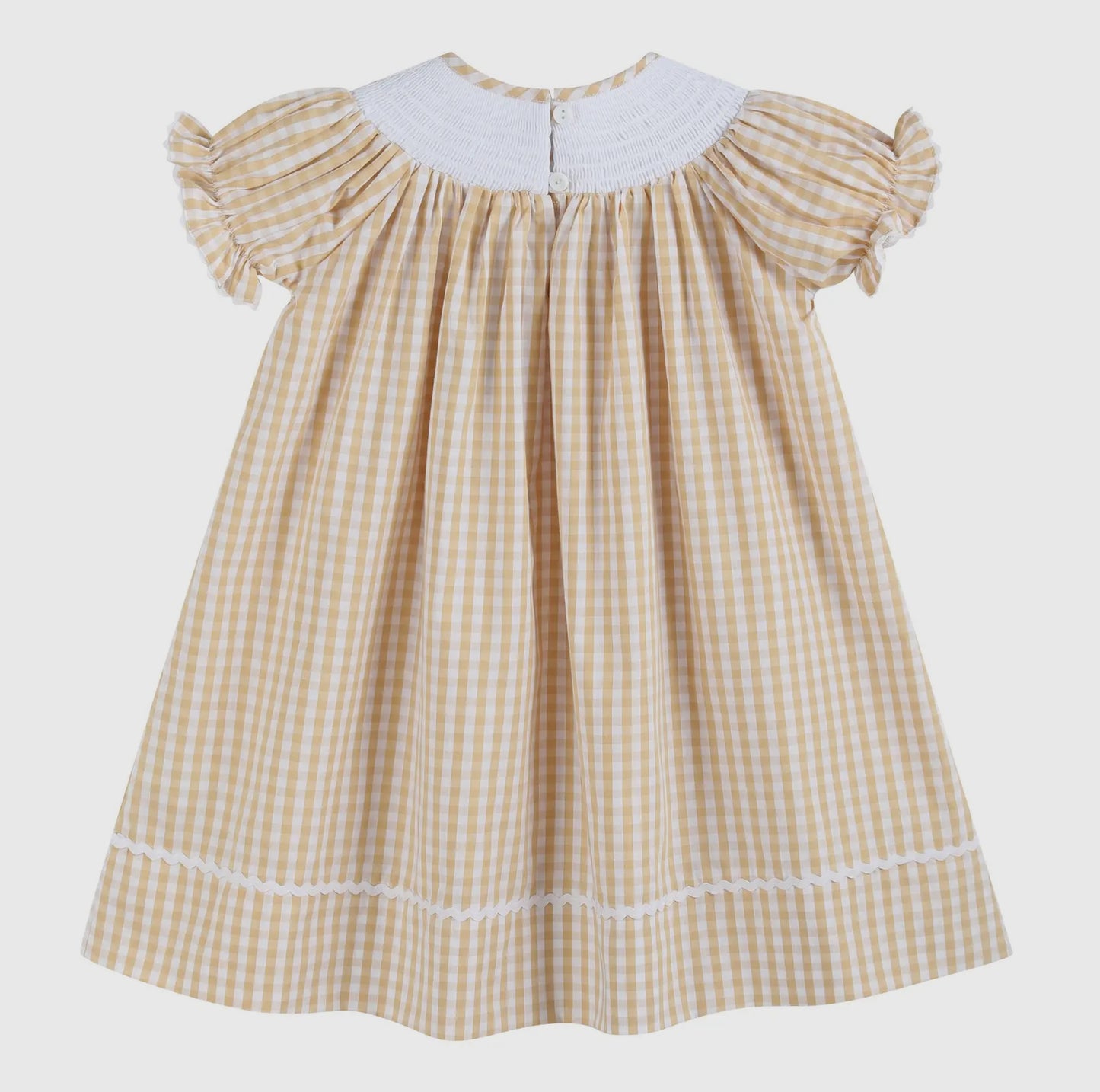 Pumpkin Patch Gingham Smocked Dress