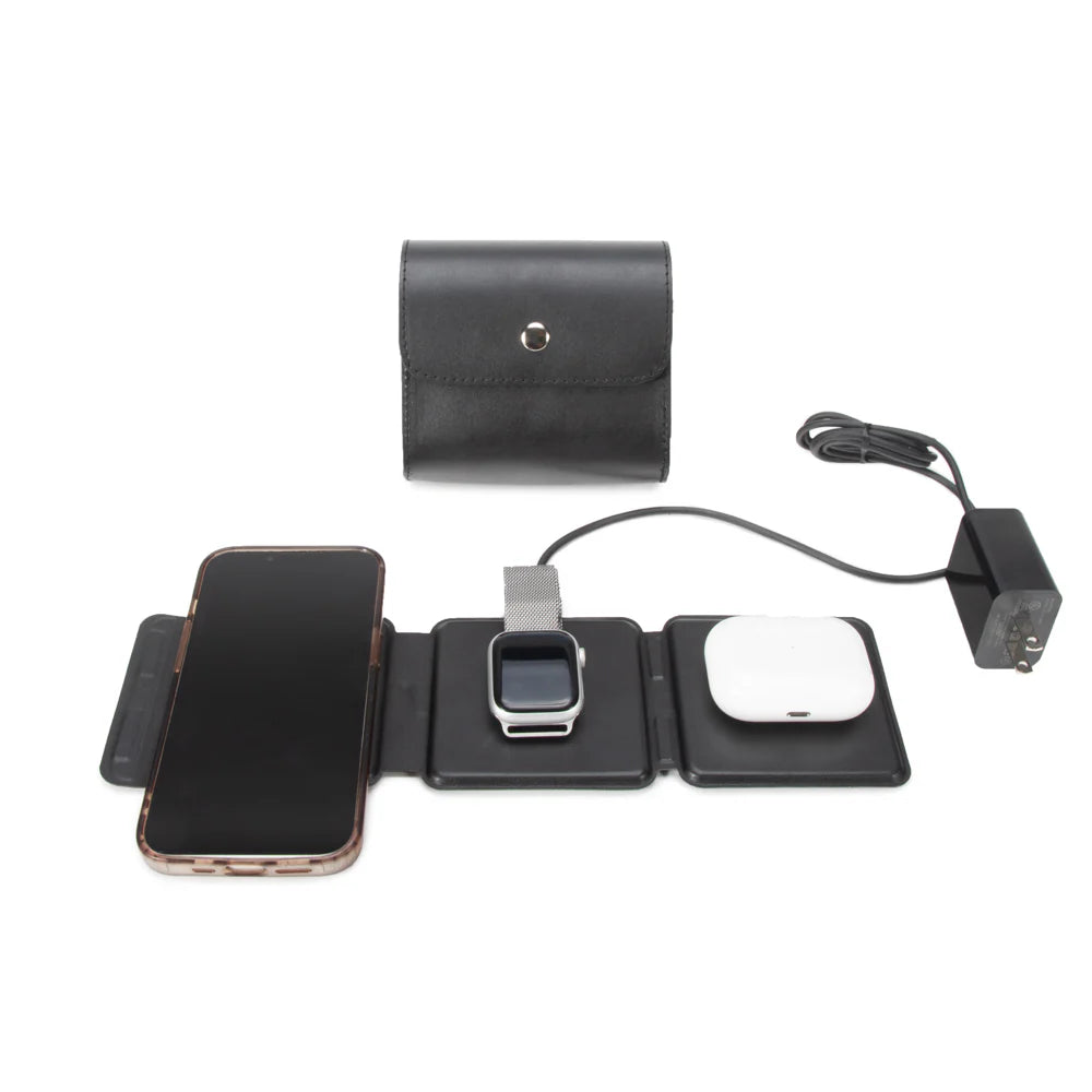 Ellis 3 In 1 Fast Charging Foldable Pad Black