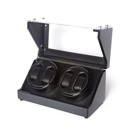 Carbon Fiber Watch Winder 4 Slot
