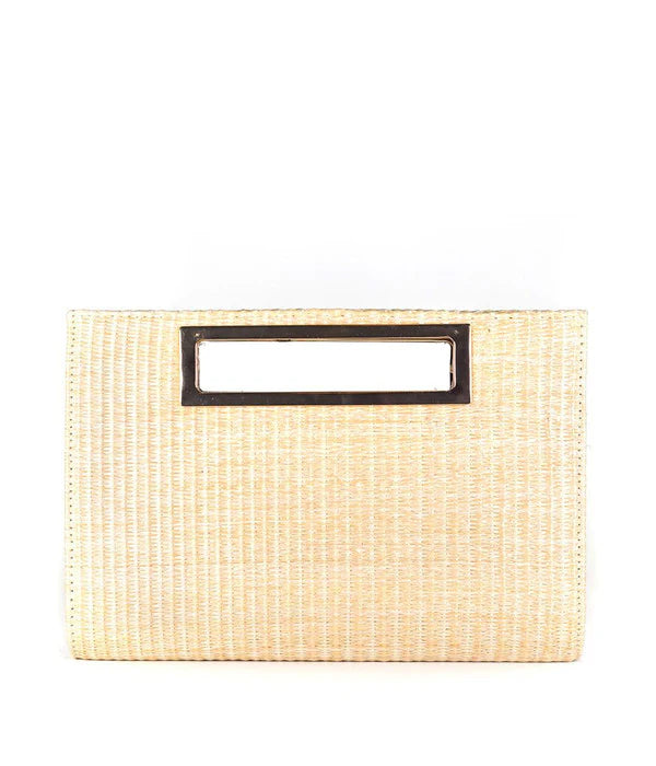 Chloe Clutch- Straw With Handle