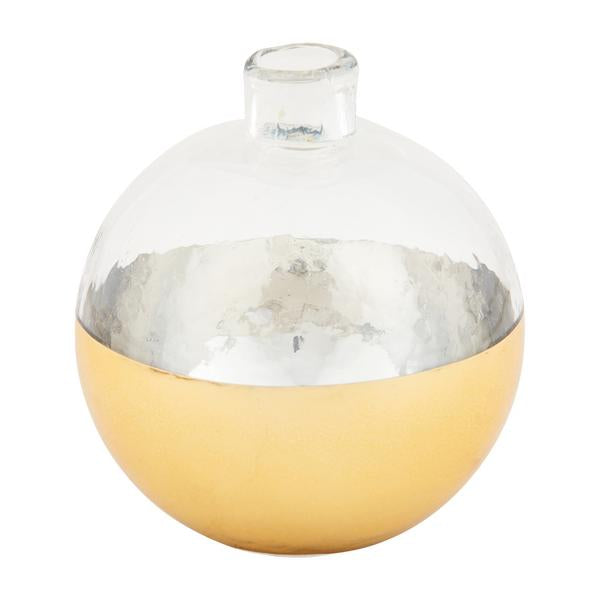 Glass And Gold Vases Small
