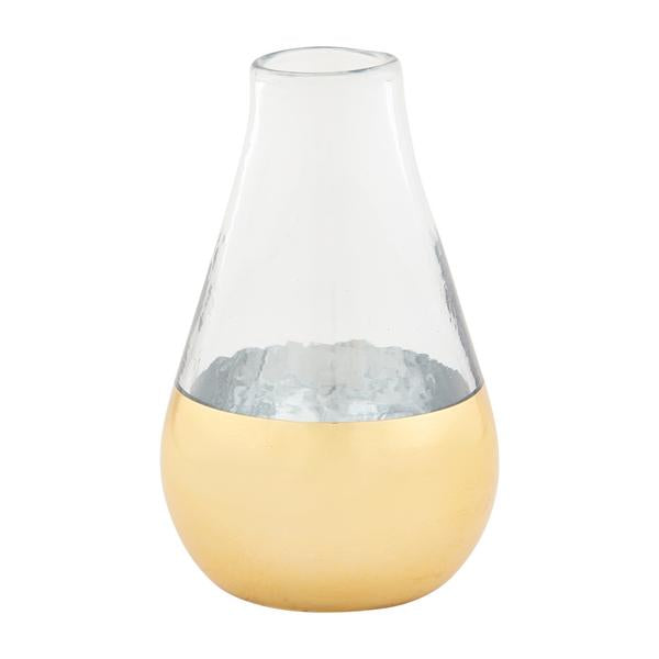 Glass And Gold Vases Medium