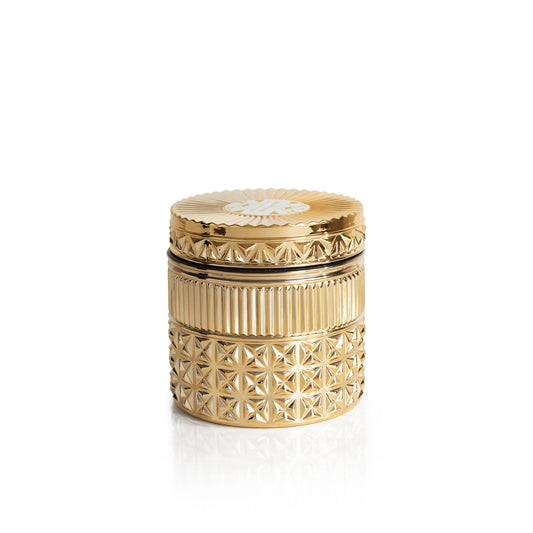11 oz Gilded Faceted Jar, Exotic Blossom & Basil