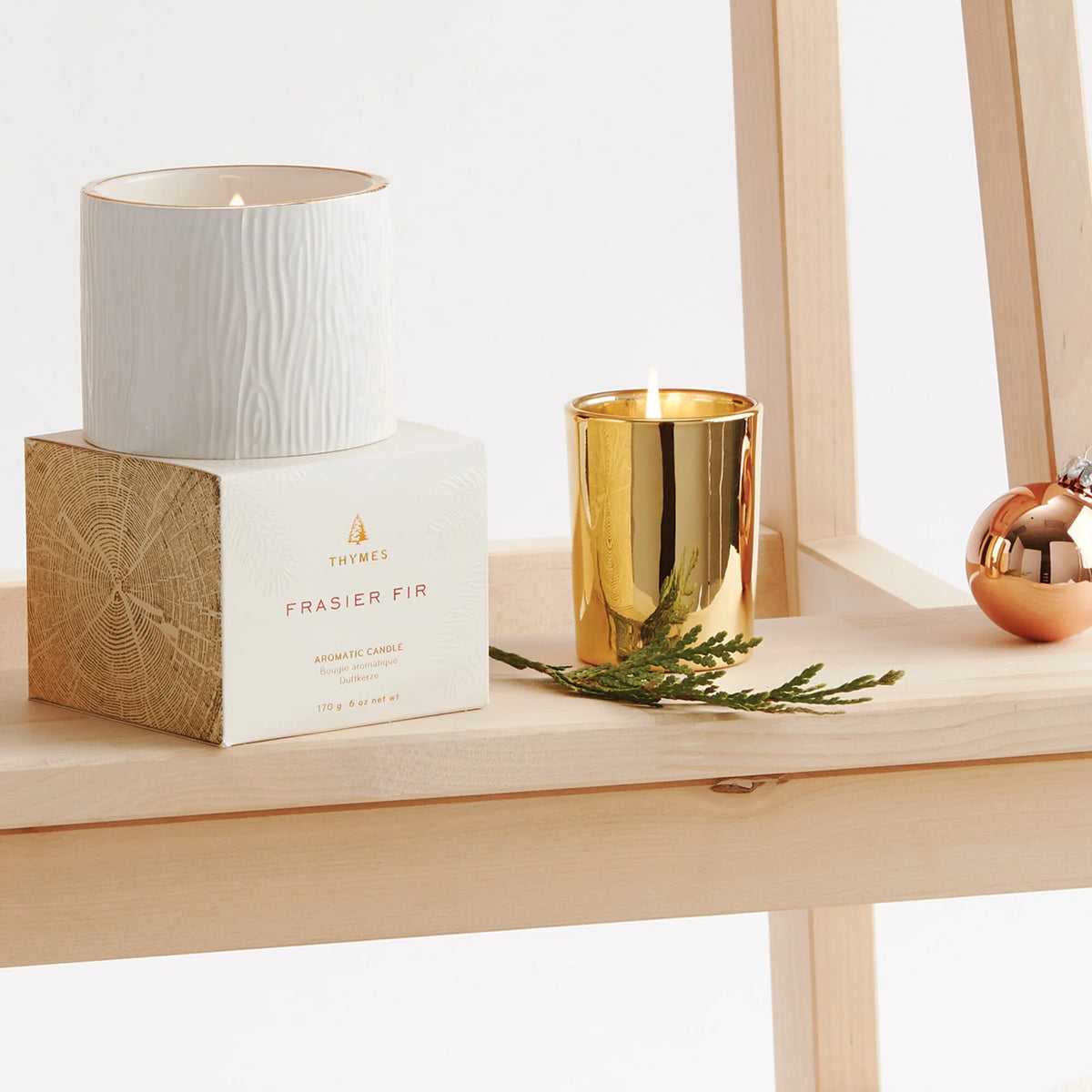6 oz Petite Gilded Ceramic, Frasier Fir