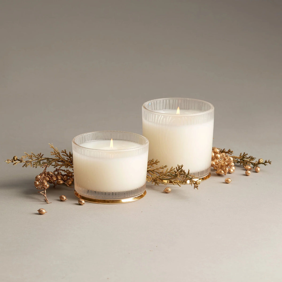 13.5 oz Large Gilded Frosted Wood Grain, Frasier Fir