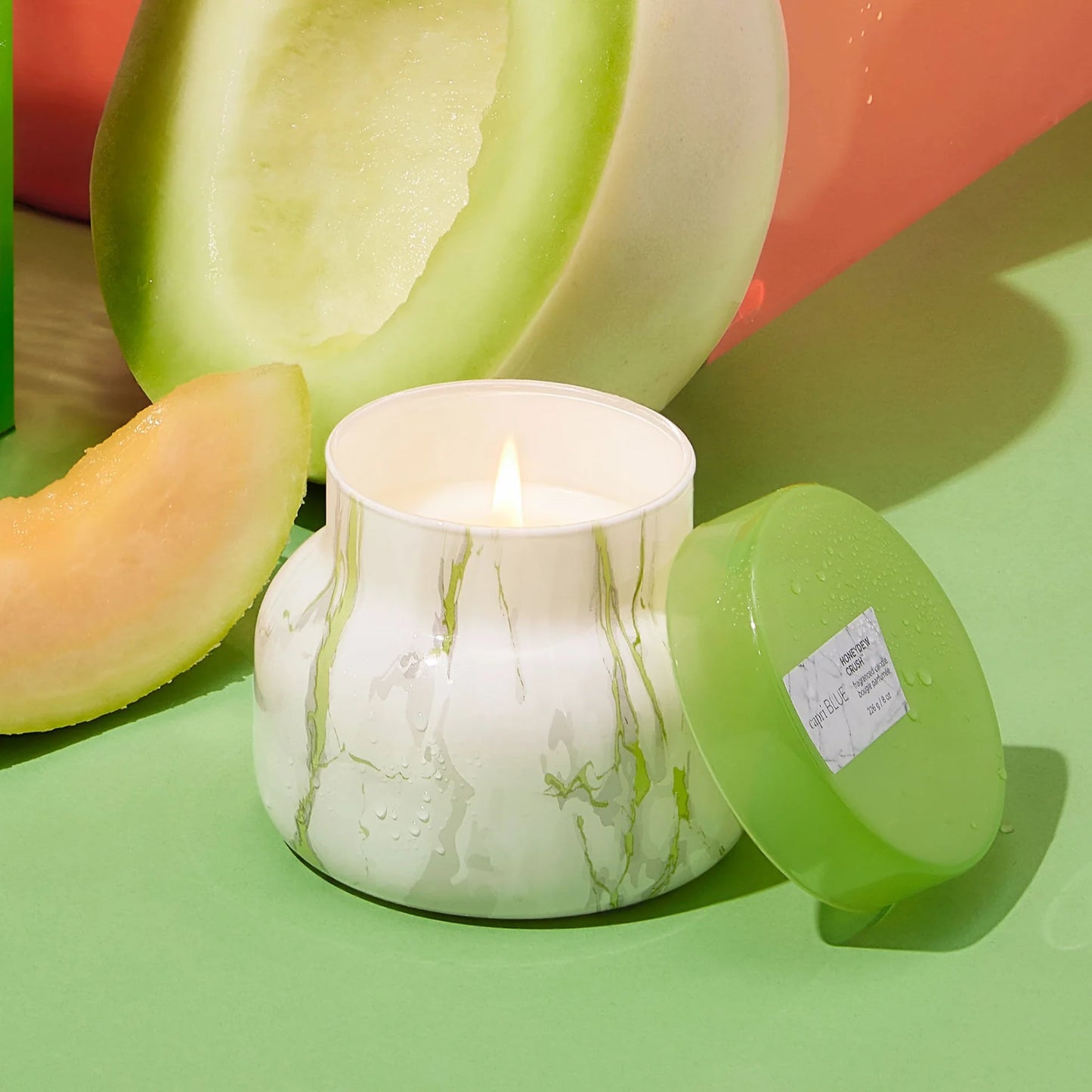8 oz Petite Modern Marble Jar, Honeydew Crush