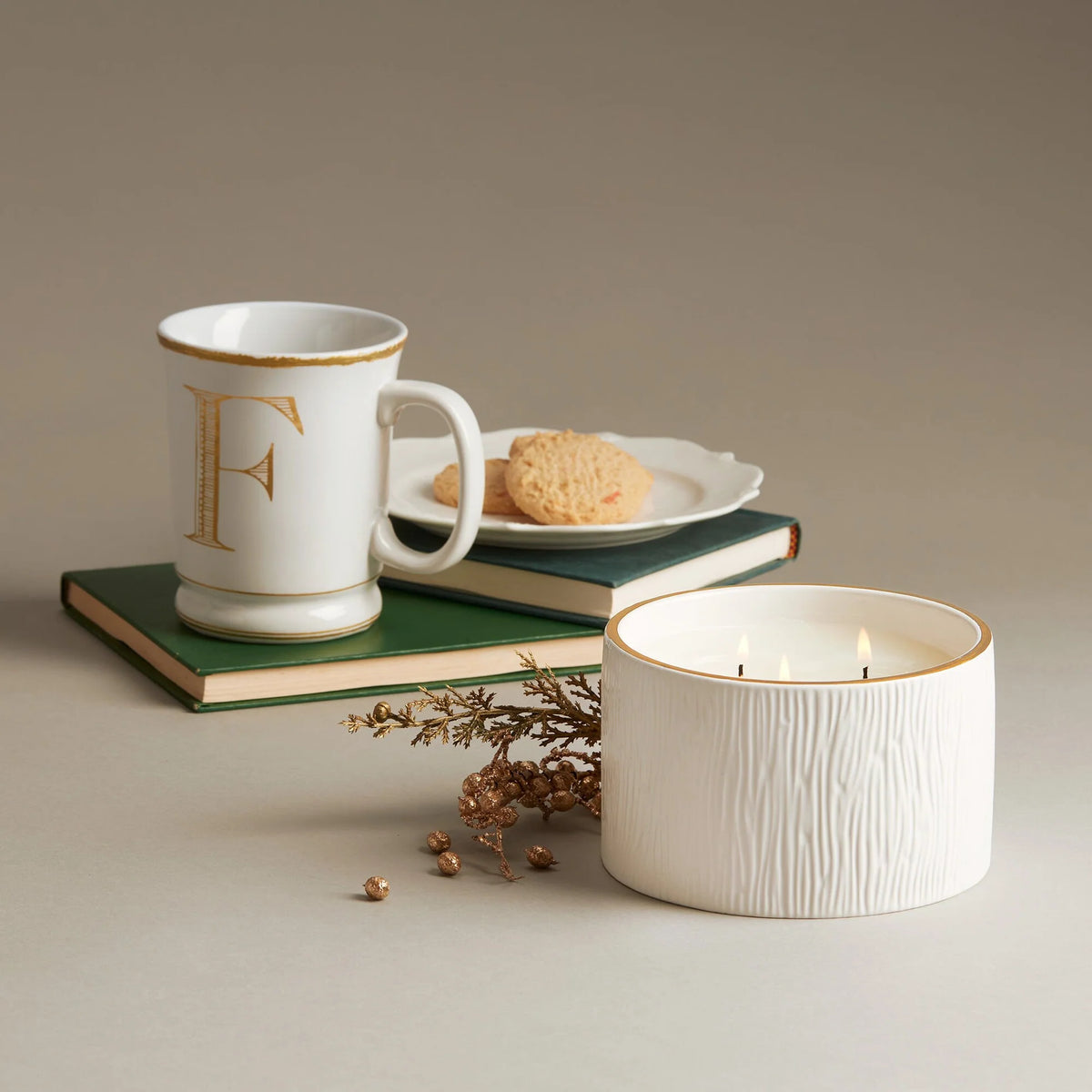 20 oz Ceramic 3-Wick Candle, Frasier Fir