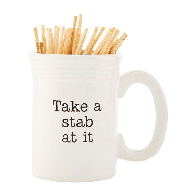 Take a stab at it toothpick holder