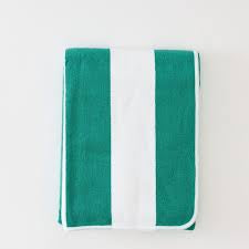 Beach Towel Green Stripe