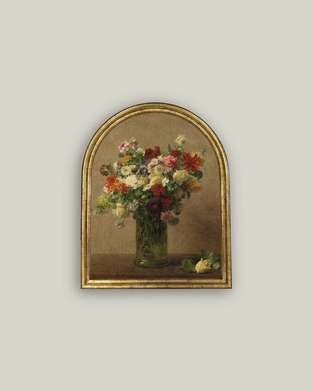 12X15 Framed Arch Flowers in a Vase