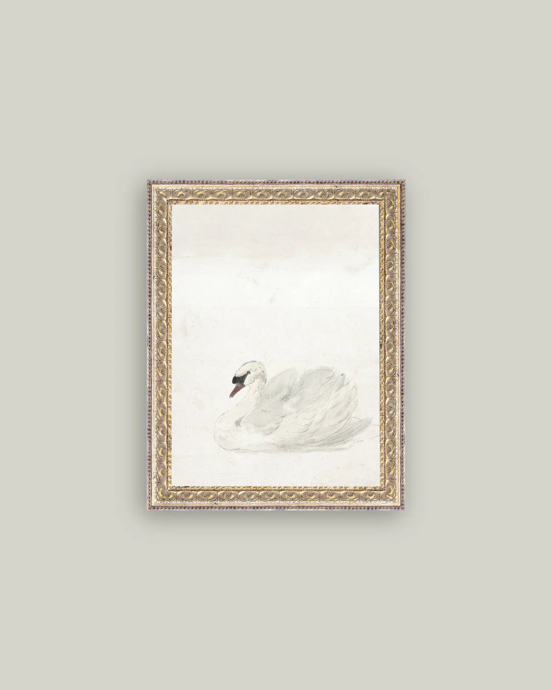 8x10 Fancy Gold Framed Swan