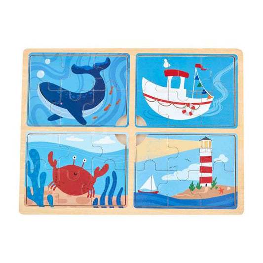 Boy Nautical 4-in-1 Puzzle