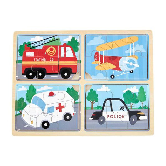Transportation 4-in-1 Puzzle