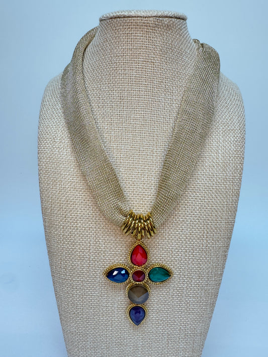 Colorful Cross Necklace