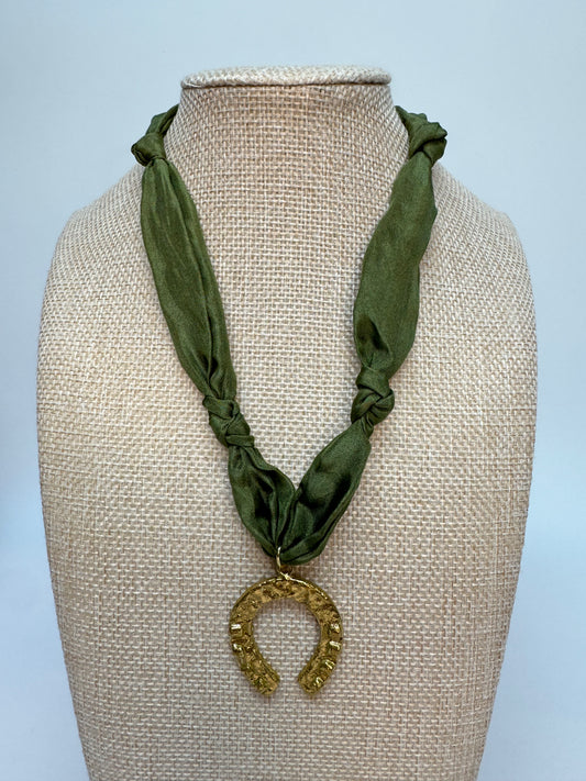 Olive Horseshoe Necklace