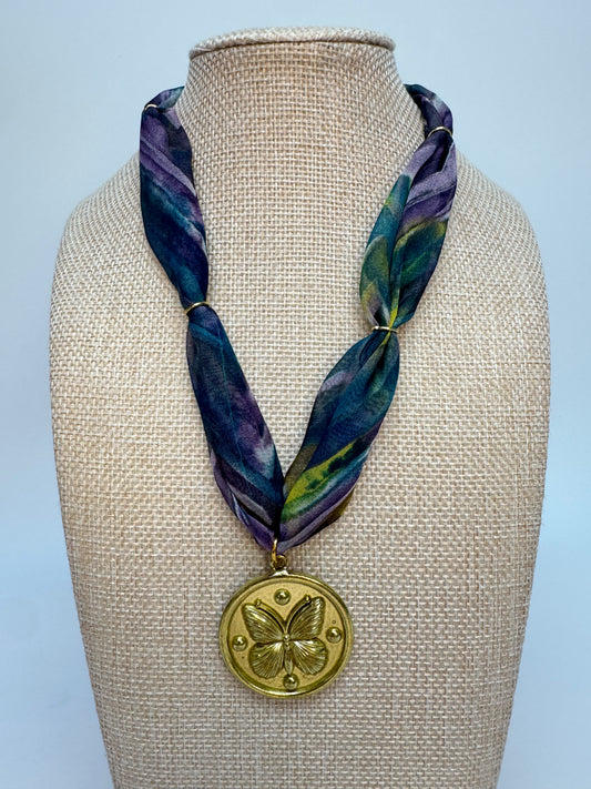 Violet Butterfly Necklace