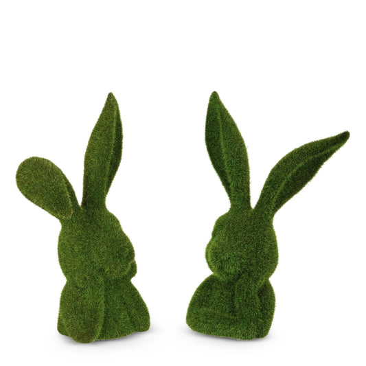 Moss Thinking Rabbit Bust 10”