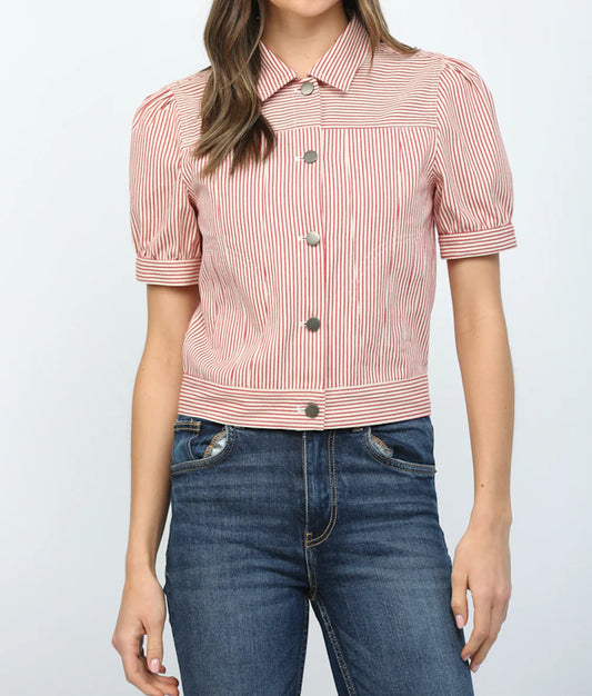 Striped Denim Jacket