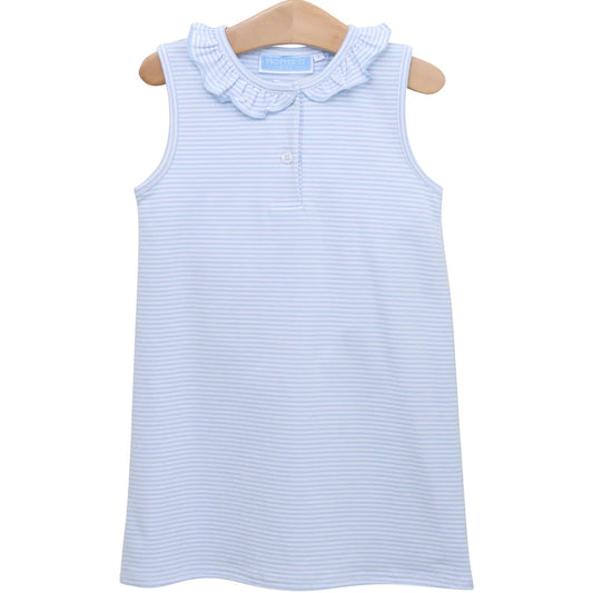 Nora Dress- Light Blue Stripe