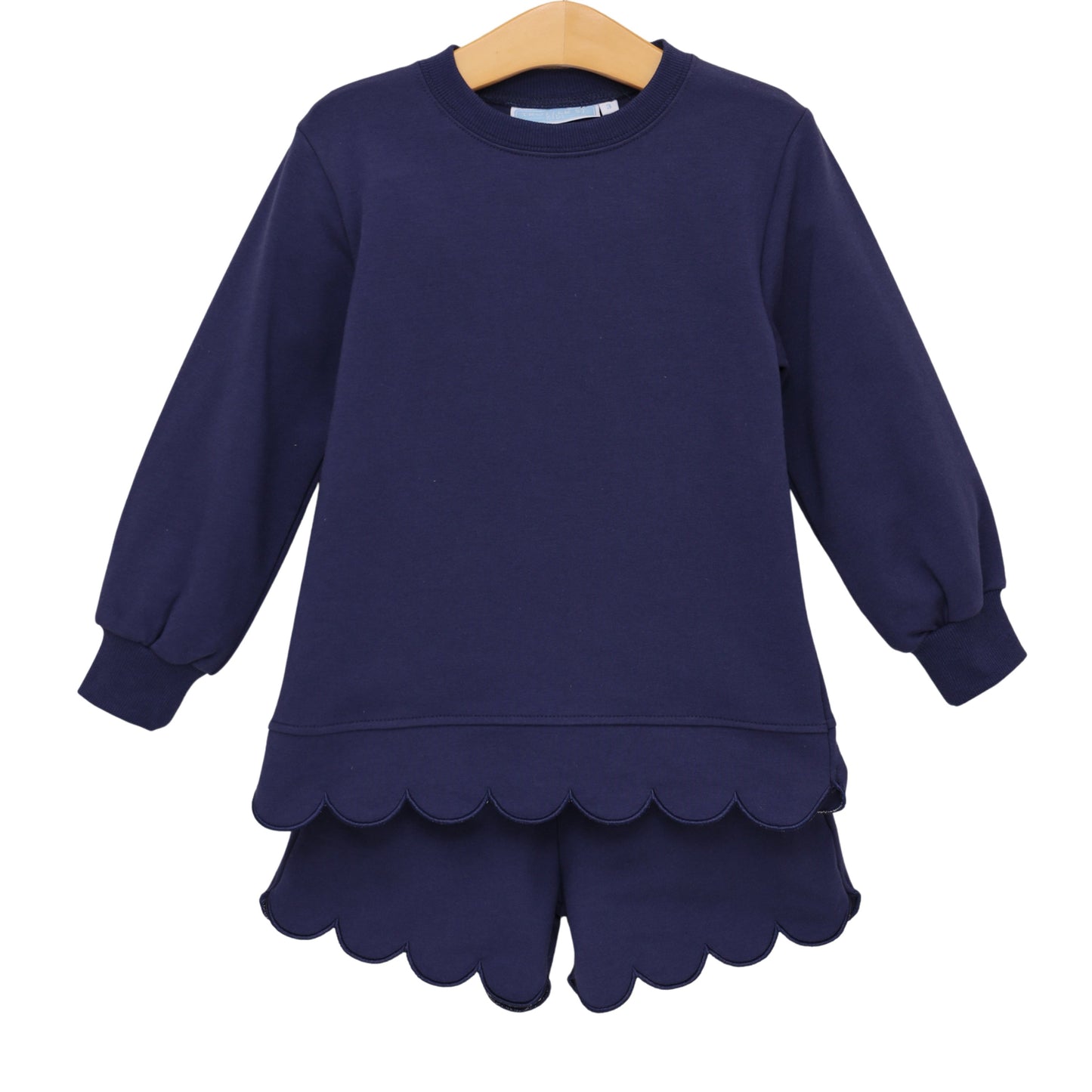 Sophia Scalloped Set-Navy