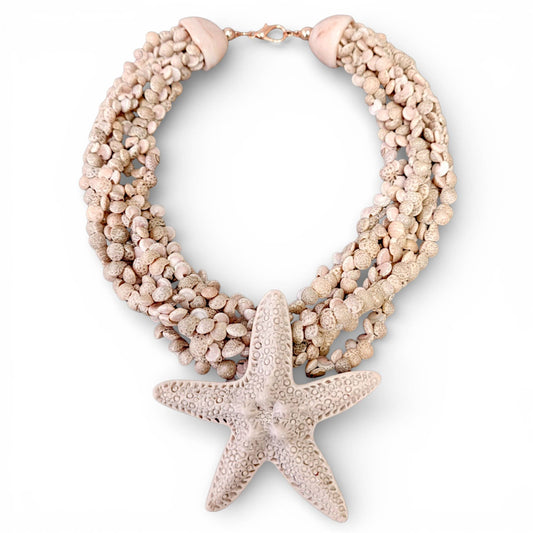 Chunky Beaded Starfish Necklace