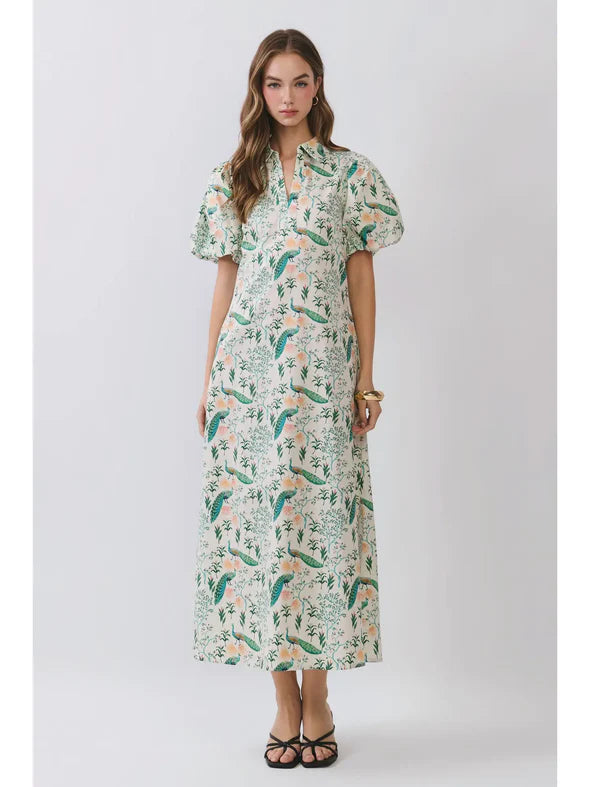 Peacock Midi Dress